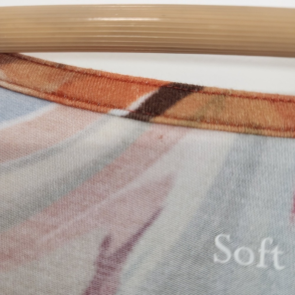 Soft Surroundings Brigitte Dress Petite Med Abstract Swirl Stretch Maxi artsy - Picture 12 of 13